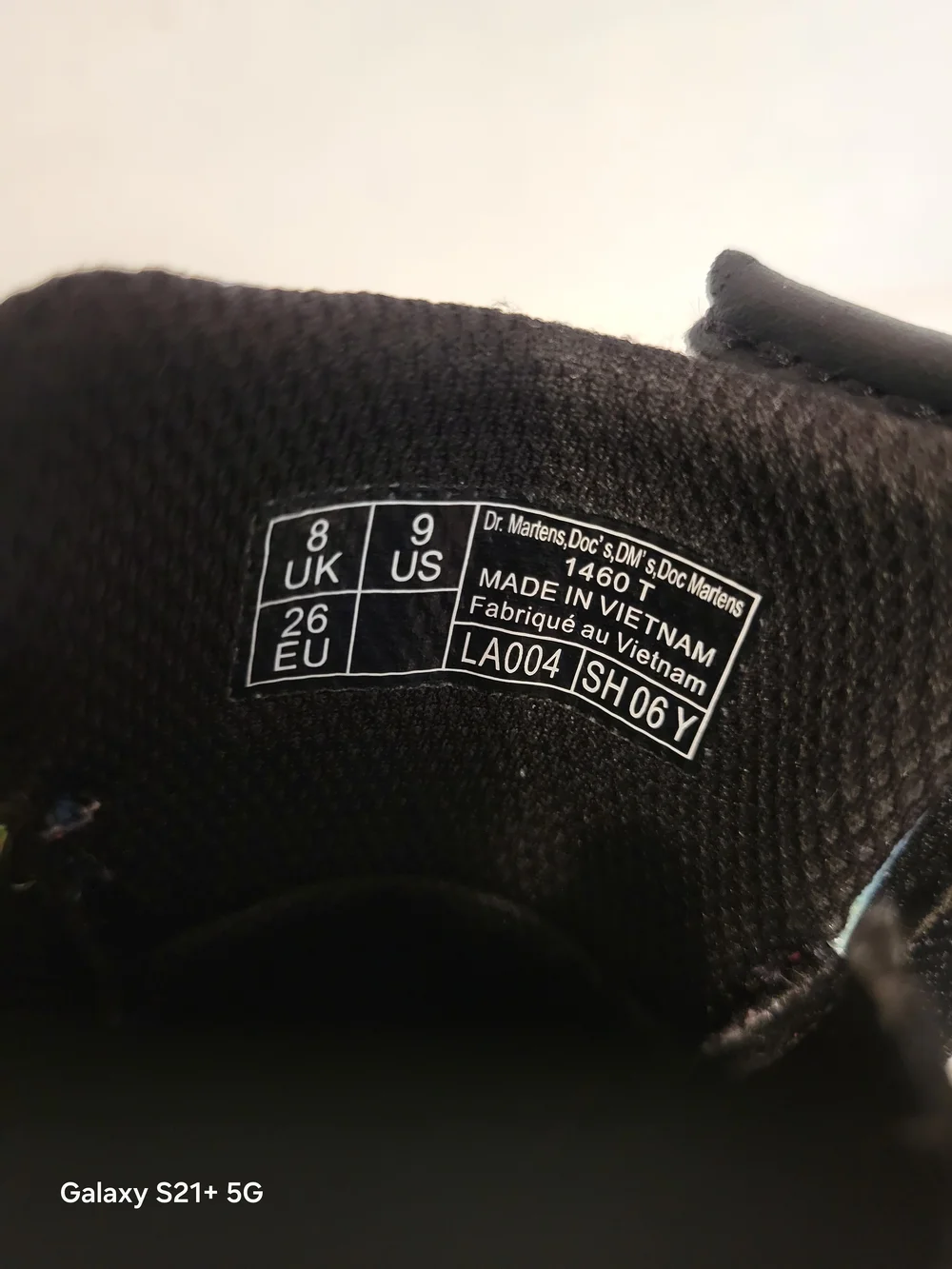 Dr. Martens Rainbow Lace-Up Boot Interior Label View